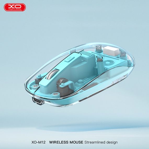 Миша XO M12 Bluetooth wireless transparent Blue | Зображення 6