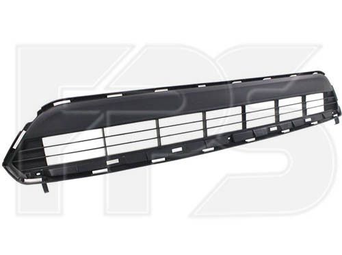 Решетка в бампере средняя черная Toyota Highlander '10-13 (FPS)