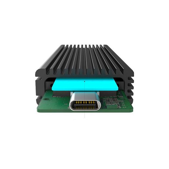 Карман внешний Maiwo M.2 SSD NVMe/SATA combo USB3.1 GEN2 Type-C al. (K1687P2) | Зображення 2