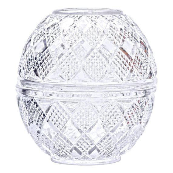 Салфетница на стол кухонная Ø15 см салфетница стеклянная круглая в форме яйца HP-4-110 | Зображення 1