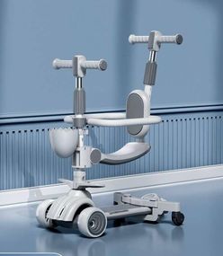 Дитячий самокат-трансформер 3в1 CITY LINE Zetec XST-620 | Батьківська ручка, музика, сидіння з регулюванням висоти