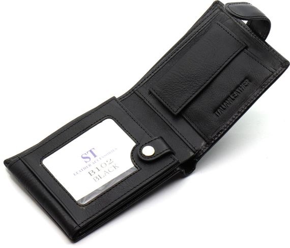 Классическое мужское портмоне из натуральной кожи ST Leather ST102 Черный | Зображення 6