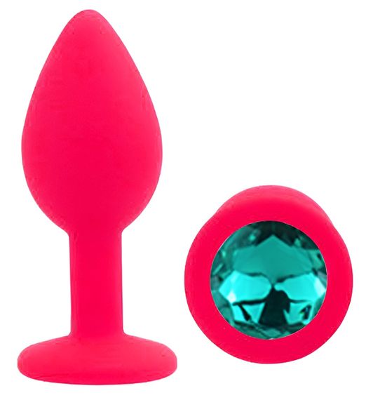 Силіконова анальна пробка EGZO - Silicone Pink Round Plug Marine, size S Sex Aura | Зображення 1