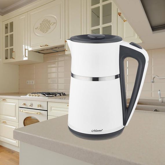Електрочайник Maestro MR-030-WHITE, 1.7 л, 2200 Вт, з подвійними стінками | Зображення 1
