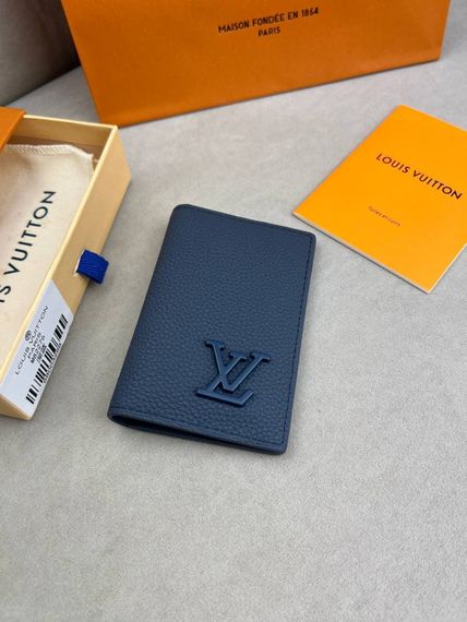 Кардхолдер синій Louis Vuitton Aerogram Blue k414