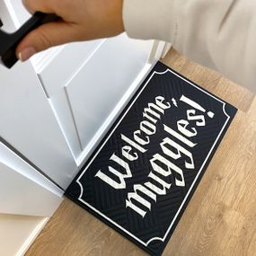 Коврик придверный с принтом Welcome, muggles! 45x75x0,4 см (KOV_20S045)