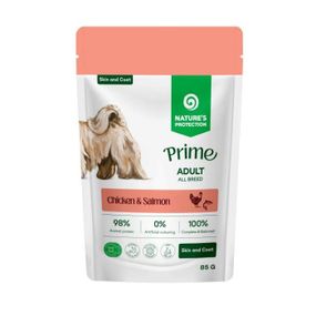 Вологий корм для собак з куркою та лососем Nature's Protection Prime Skin And Coat Dogs Chicken And Salmon, 85 гр