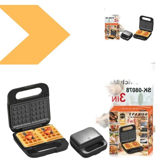 Сендвічмейкер з антипригарним покриттям XPRO SK-08078-3 (45318-SK-08078-3_869) | Зображення 1