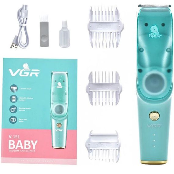 Машинка з витяжкою для стрижки дітей та немовлят VGR V-151 Baby зі UB-512 змінними насадками | Зображення 6