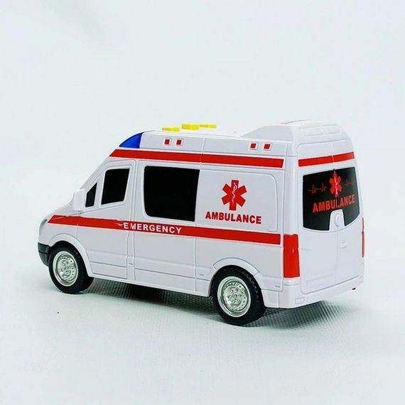Дитяча автомодель "Швидка допомога" 7994, 17х7 см, звукові та світлові ефекти | Зображення 2