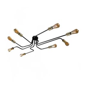 Люстра лофт MSK Electric Maze із бронзовими патронами MSK Electric NL 13060/8 BK+BN