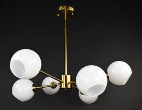 Люстра стельова на 6 лампочок 27826 Латунь 24-59х80х80 см.