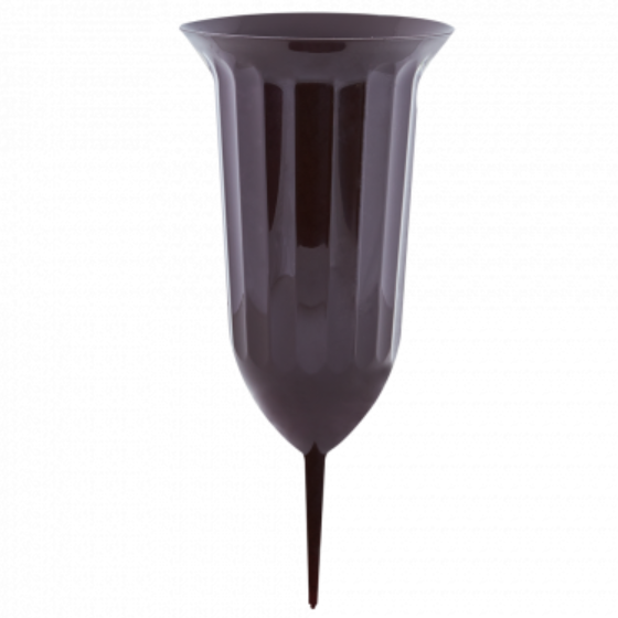 Вазон Флора зі штирем d16см темно-коричневий Алеана
