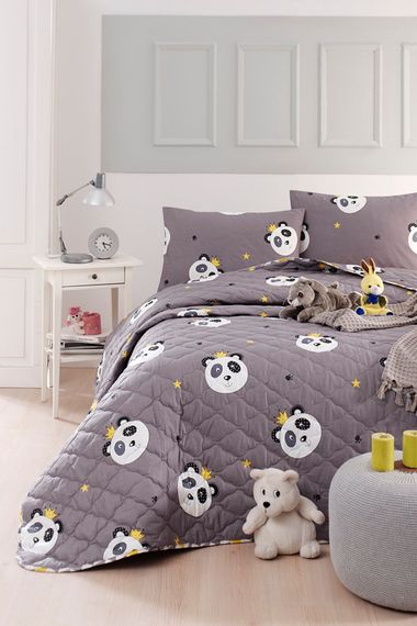 Покривало Enlora Home 10166 Туреччина 240*225 см  Бавовна Сірий