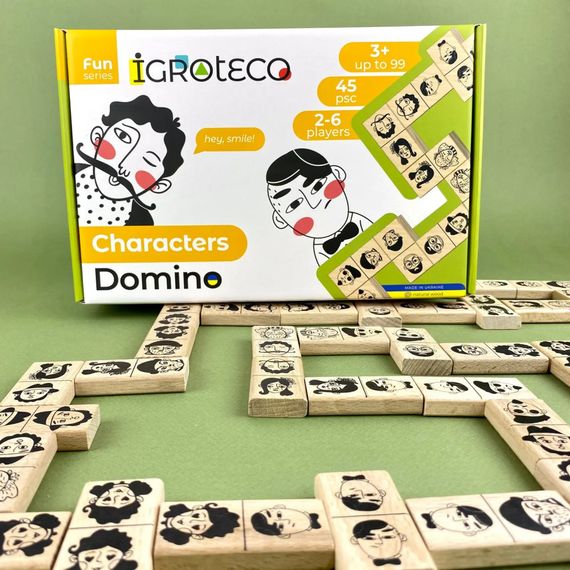 Настольная игра Домино "Персонажи" 900620 от 2 до 6 игроков 45 элементов | Зображення 1