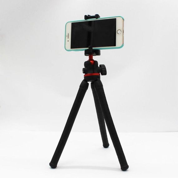 Гнучкий штатив тринога для телефону та камери, 28 см / Міні штатив восьминіг / Трипод з тримачем для смартфона | Зображення 8