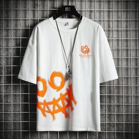 Футболка мужская с принтом повседневная S Белая