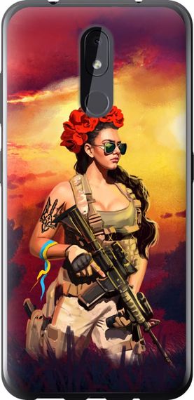 Чехол на Nokia 3.2 Украинка с оружием "5316u-1705-17620"