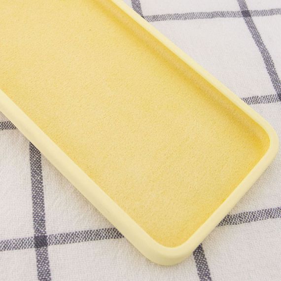 Чехол Silicone Case Square Full Camera Protective (AA) для Apple iPhone 11 Pro Max (6.5") Жовтий/Mellow Yellow | Зображення 2