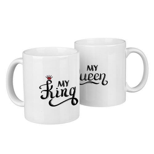 Парные кружки для двоих My king. My queen 330 мл (KR2_24F003)