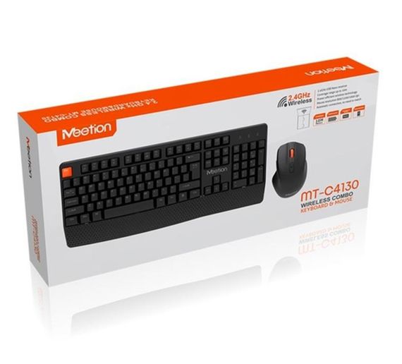 Набір 2 в 1 бездротова клавіатура та мишка Combo MeeTion MT-C4130, чорний | Зображення 5