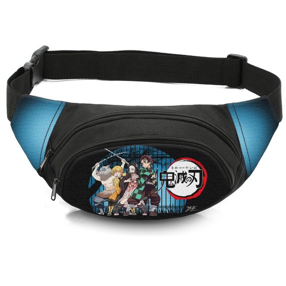 Сумка-бананка детская с принтом Аниме Клинок, рассекающий демонов поясная сумка для мальчика (4470)