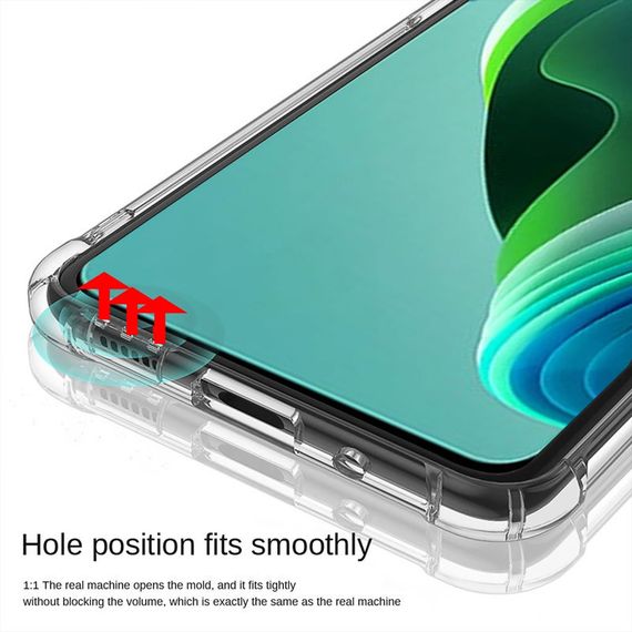 TPU чохол GETMAN Ease logo посилені кути Full Camera для Xiaomi Redmi Note 11E Безбарвний (прозорий) | Зображення 3