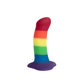 Фалоімітатор Fun Factory AMOR, райдужний, довжина 14,6 см, діаметр 3,7 см, вигнутий sexstyle