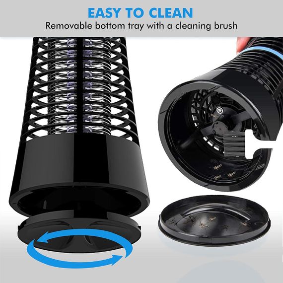 Электрическая ловушка лампа от насекомых, комаров Qomolo Iki-056A, ультрафиолетовая лампа 900В, действие 30 м² | Зображення 4