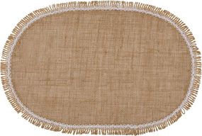 Набір 6 льняних підтарельників "Natural Lace" 30х45см, овальні