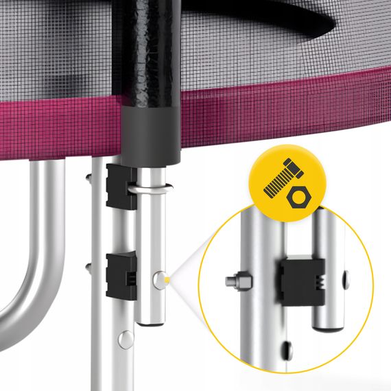 Батут із зовнішньою сіткою 4FIZJO Classic 10FT 312 см Black/Pink (P-5907739314567) | Зображення 3