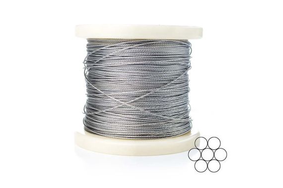 Трос нержавеющий Apro - 1мм x 200м (1x7) DIN 3052 (WR-G30521N)