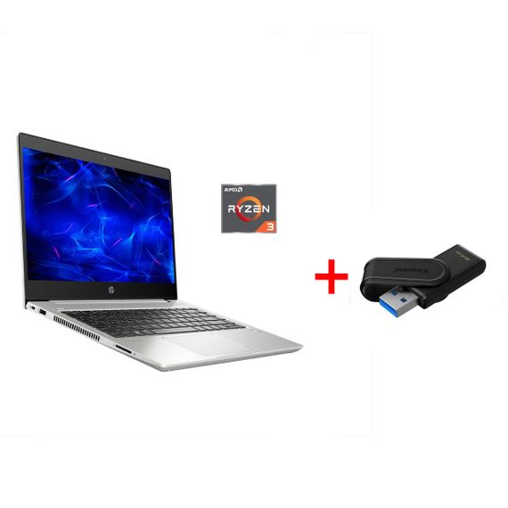 Ультрабук HP ProBook 445 G7 / 14" (1920x1080) IPS / AMD Ryzen 3 4300U (4 ядра по 2.7 - 3.7 GHz) / 8 GB DDR4 / 256 GB SSD / AMD Radeon RX Vega 5 Graphics / WebCam / Win 11 Pro б/в + Подарунок Флеш-накопичувач Kingston DataTraveler Exodia S 64 ГБ