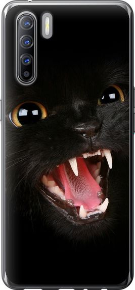Чехол на Oppo Reno 3 Чёрная кошка "932u-1901-17620"
