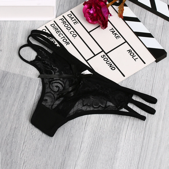 Трусики SV Lace Thong G-String one size Чорний (sv2852b), One size | Зображення 1