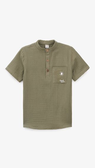 Костюм сорочка+шорти для хлопчика ALG 2254002 122 см Хакі shop (2000999491221) | Зображення 1