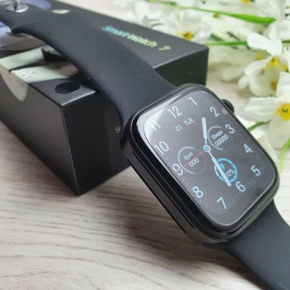 Умные смарт часы Smart Watch Z37 голосовой вызов, температура тела, пульсометр, тонометр. Цвет: черный | Зображення 2