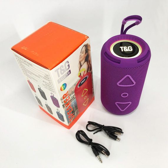 Bluetooth колонка портативна TG656 FM-радіо. TV-228 Колір: фіолетовий | Зображення 9