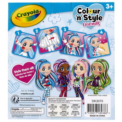 Набір для творчості Crayola Colour n Style Стильні дівчата Скай (918938.005) | Зображення 7