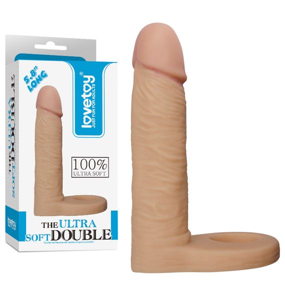 Кольцо с дилдо для двойного проникновения ULTRA SOFT sexstyle | Зображення 1