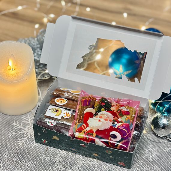 Різдвяний подарунковий набір пастили «Смаколик під ялинку» — 300 г ( зелена коробка) | Зображення 3