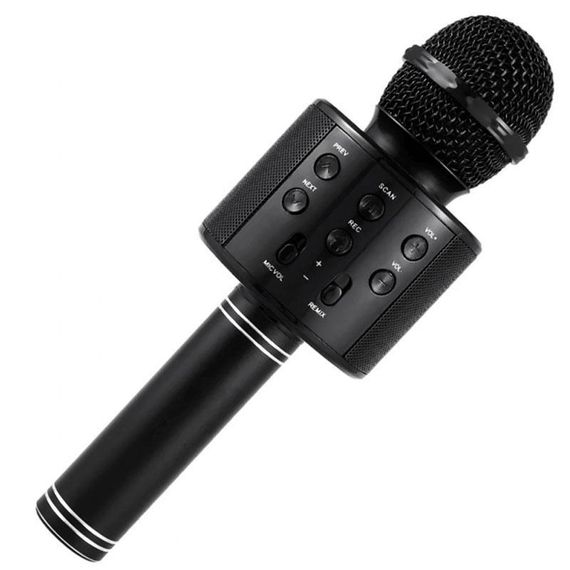 Караоке Мікрофон-колонка WS858 Black | Зображення 1