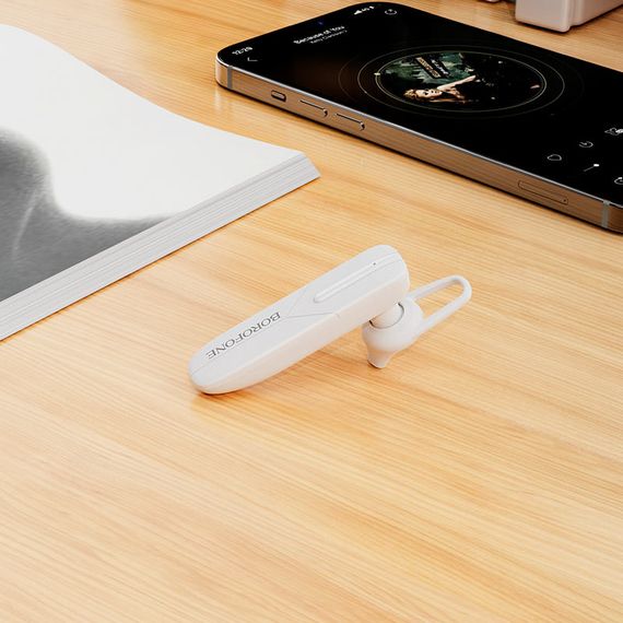 Bluetooth Гарнитура Borofone BC36 Lucky Белый | Зображення 2