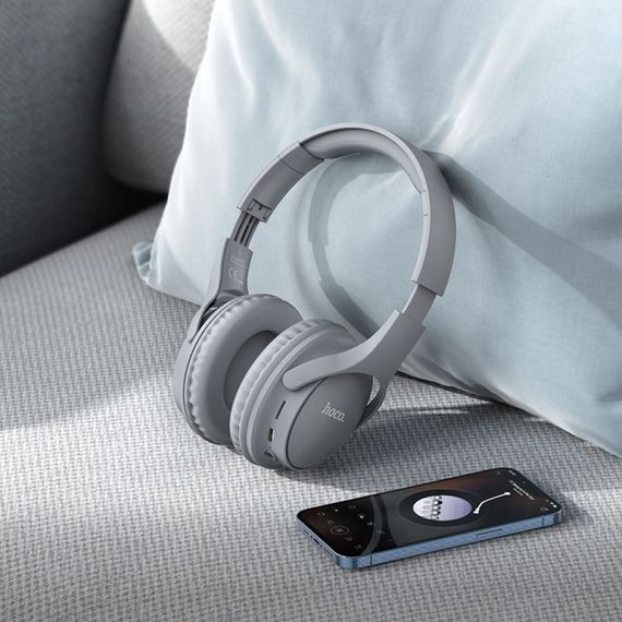 Беспроводные наушники Hoco W40 Mighty Bluetooth, беспроводные наушники с microSD, беспроводные наушники с AUX black | Зображення 6