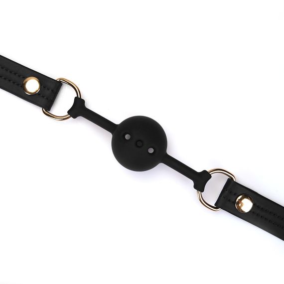 Кляп Liebe Seele Black Organosilicon Ball Gag | Зображення 4