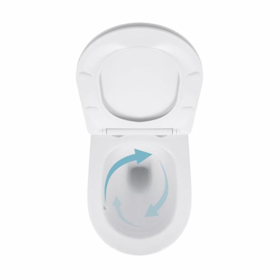 Унітаз підвісний Qtap Jay безобідковий із сидінням Soft-close QT07335175W | Зображення 5