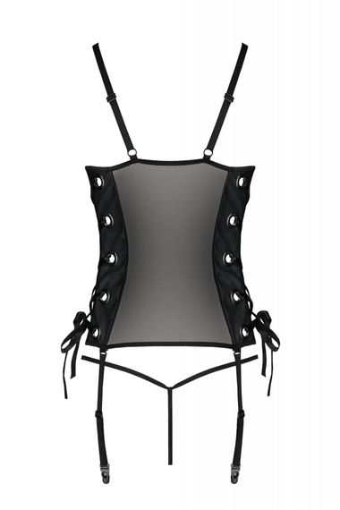 Сітчастий корсет з екошкіри Passion Passion Malwia Corset, 4XL/5XL | Зображення 3