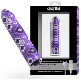 Потужна віброкуля Custom Bullets Snake Purple