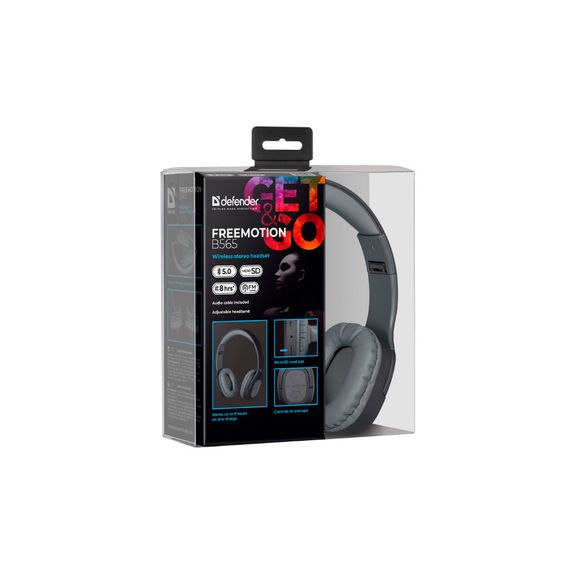 Навушники Defender FreeMotion B565 Bluetooth Gray (63565) | Зображення 6