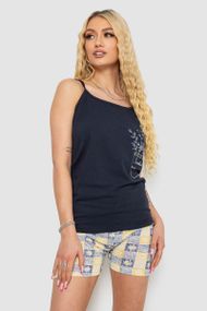 Жіноча піжама з принтом, колір темно-синій, 238R3052